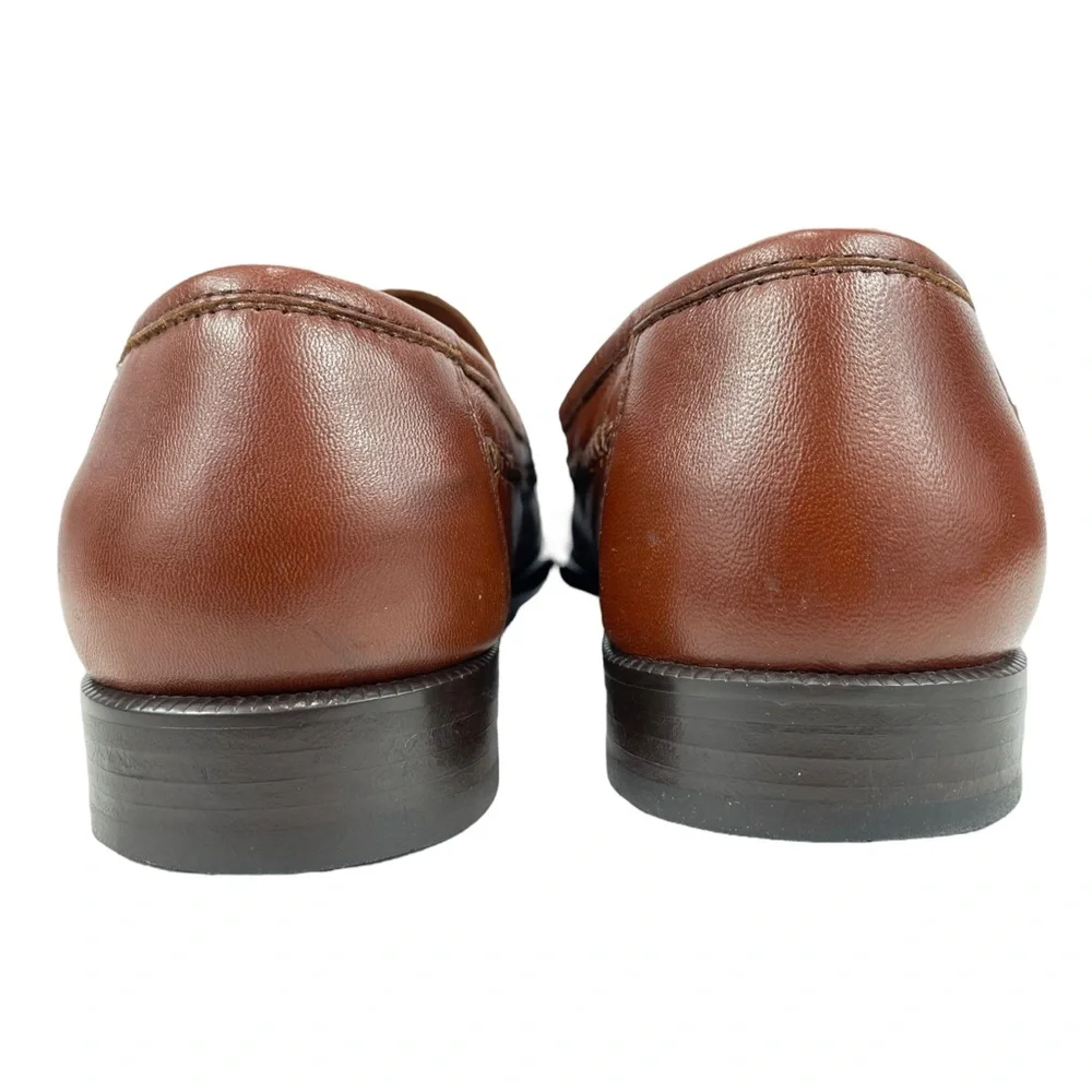 Florsheim Imperial Mens 8D Cognac Full Quill Ostrich Leather‎ Horse Bit Loafer